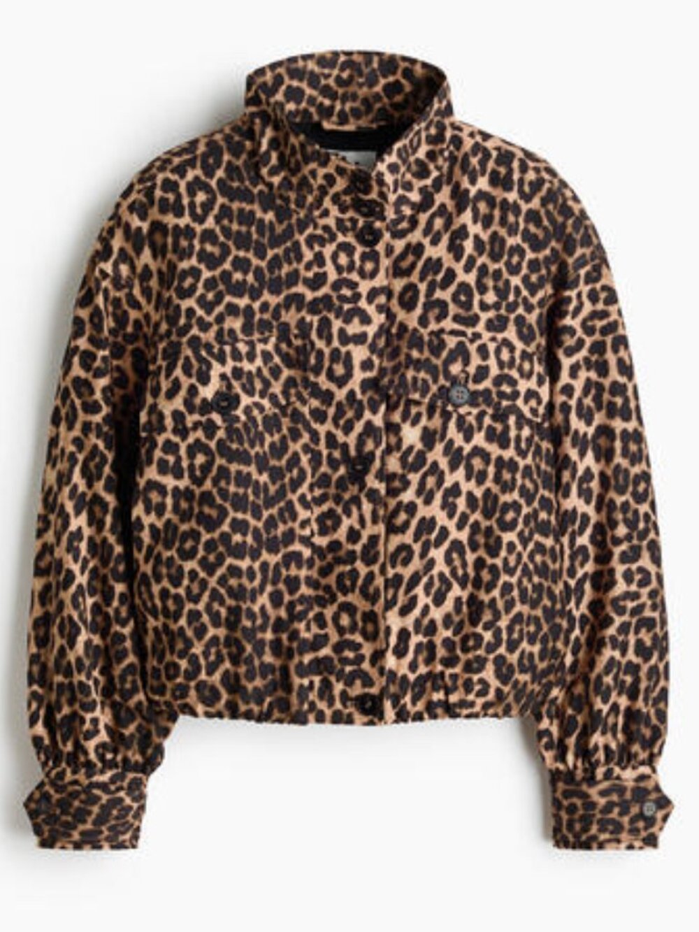 H&M Bubble Hem Leopard Print Jacket NWT - Size M